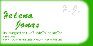 helena jonas business card